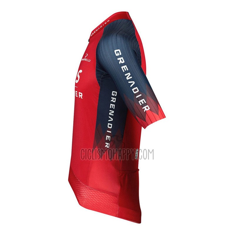 INEOS Grenadiers Cycling Jersey Bib Short 2023 Short Sleeve Red